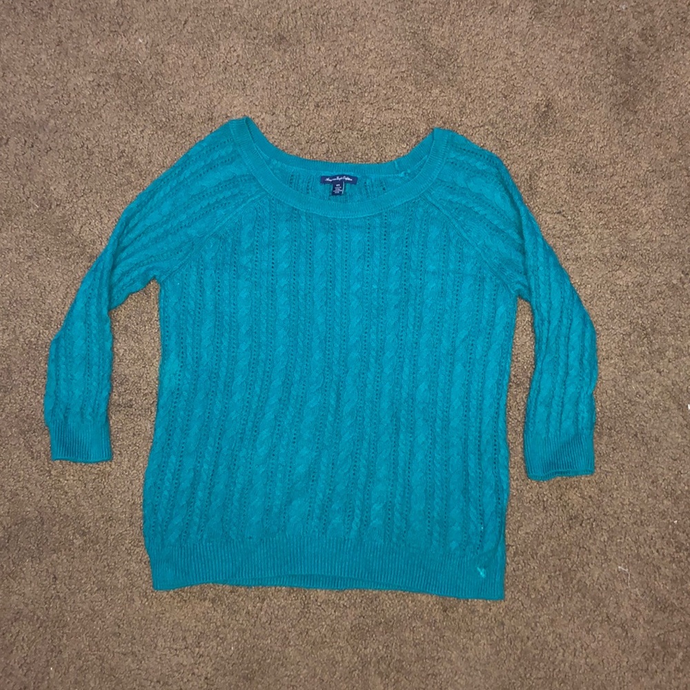 Greenish blue sweater